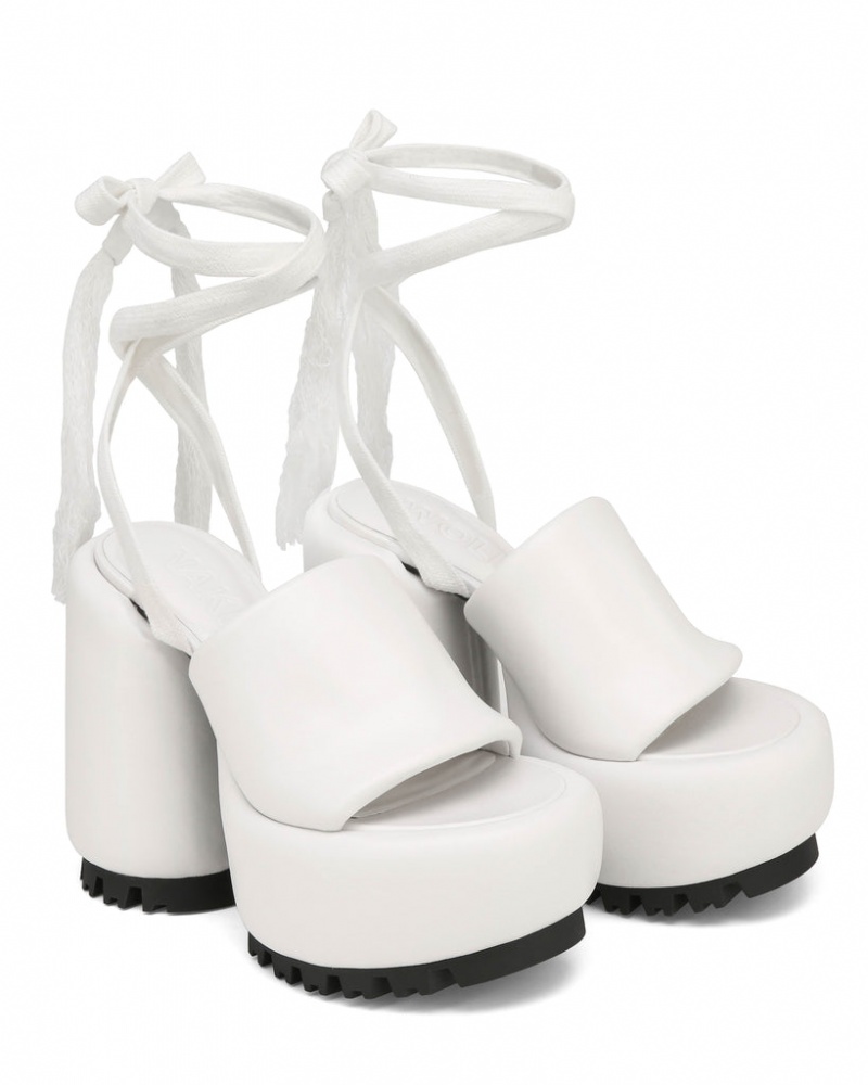 Naked Wolfe Wonder Women's Heels White Singapore | O3J-0127